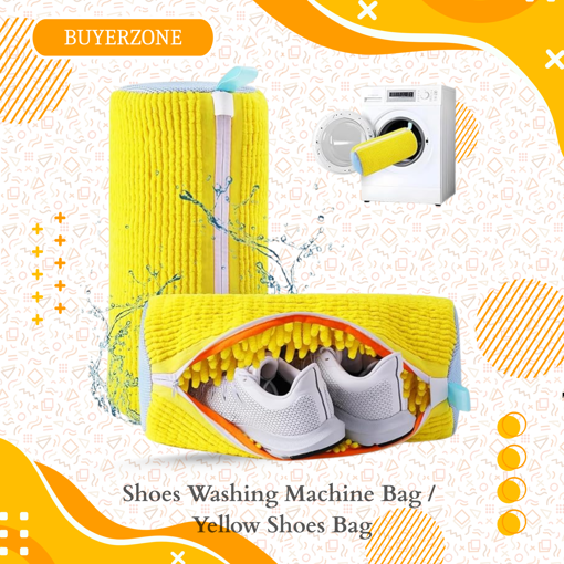 Shoe Washing Machine Bag | Reusable Laundry Shoe Bag for Washer & Dryer | Durable Zipper Mesh Bag for Sneakers & Delicates | 360° Deep Cleaning Organizer