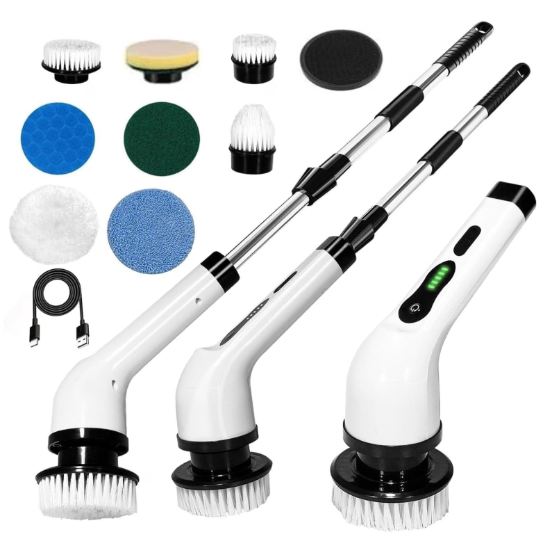 9-in-1 Electric Spin Scrubber with 9 Brush Heads | 2 Speeds